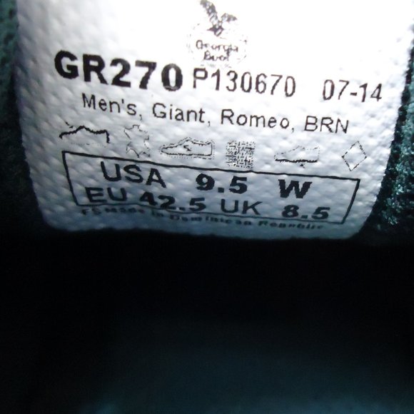 NWOT. SIZE 9.5 W. Georgia Giant Romeo leather working boot. - Picture 11 of 16